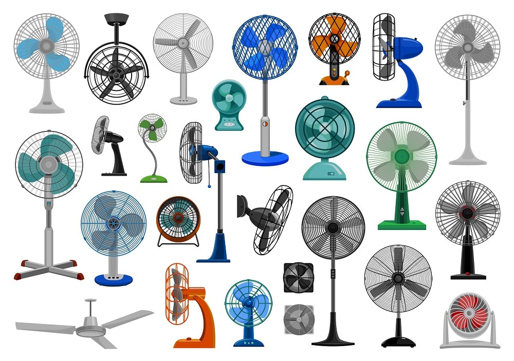 Principais tipos de ventiladores