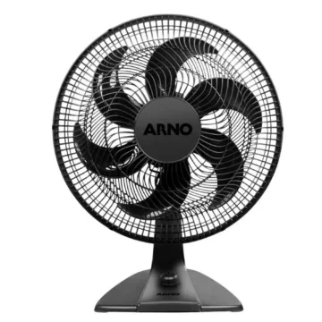 Ventilador de mesa preto da marca Arno
