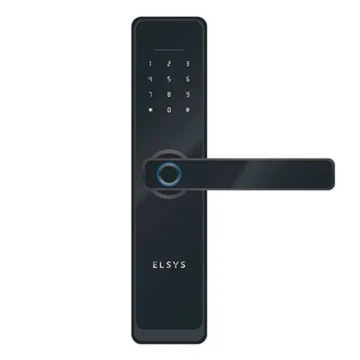 Fechadura digital preta da Elsys