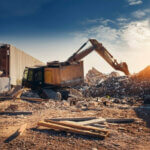 Entulho de obra em construção