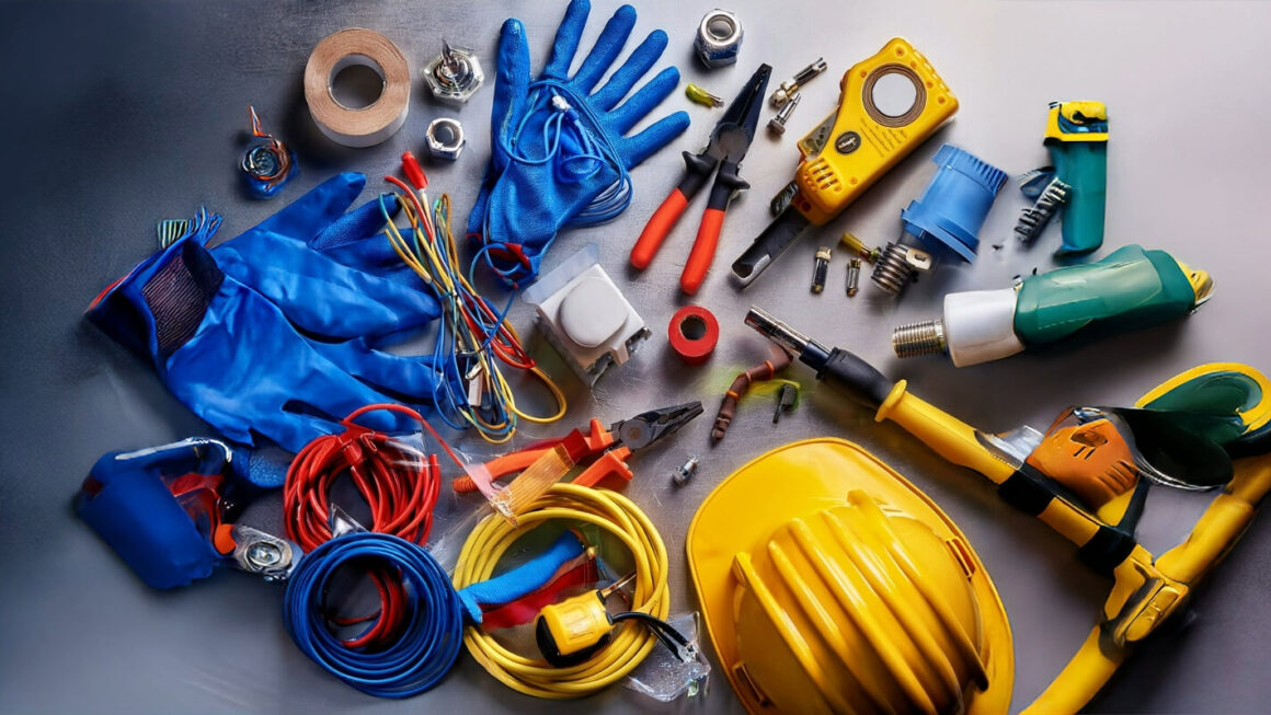 Imagem de equipamentos e ferramentas para eletricista
