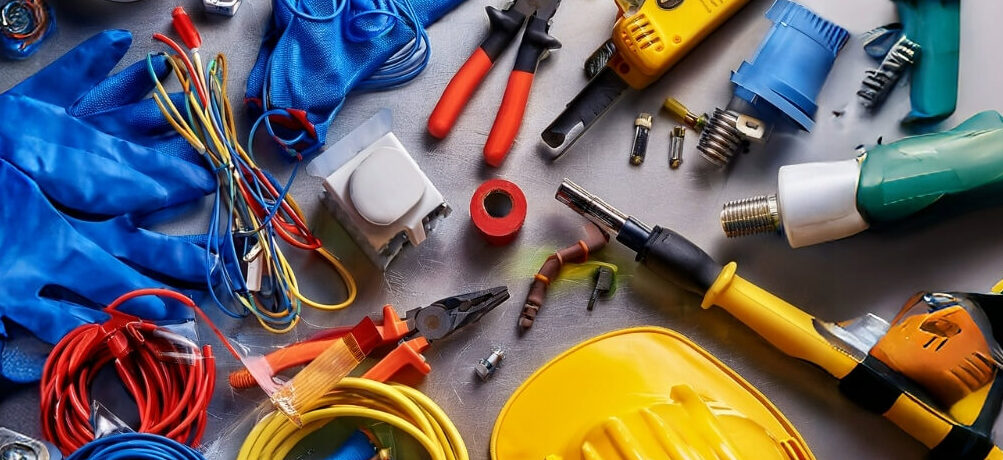 Imagem de equipamentos e ferramentas para eletricista