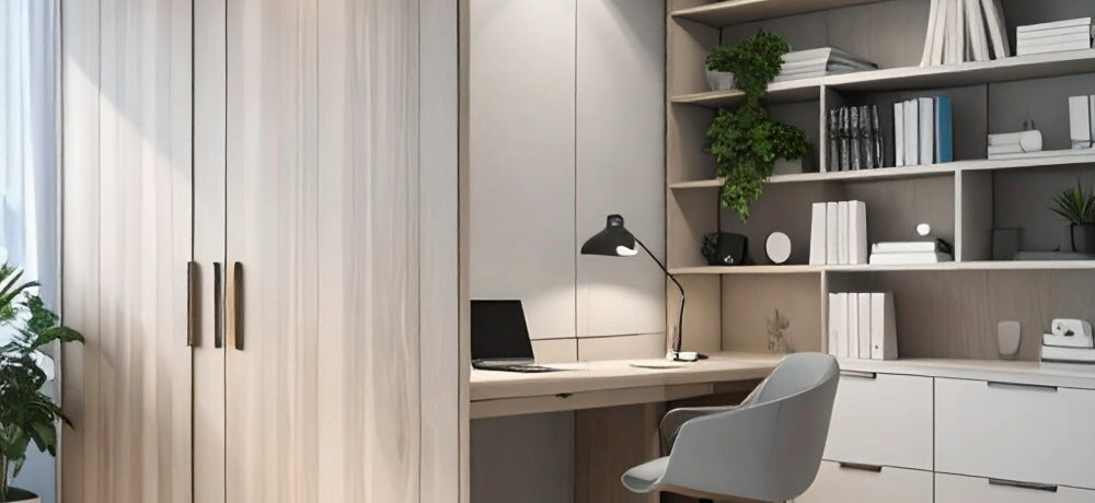 Divisória naval instalada em um home office