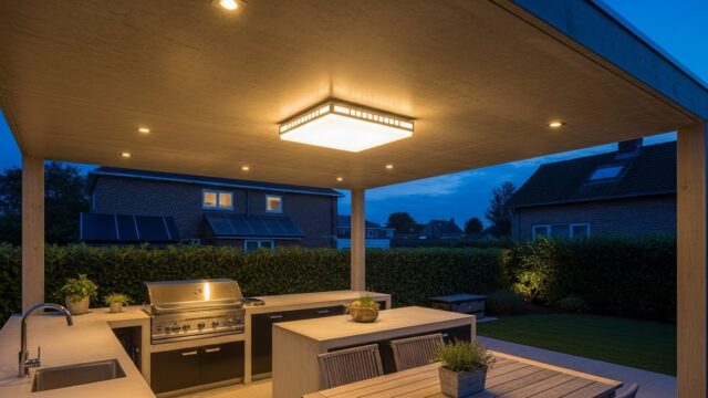 Plafon instalado em área gourmet