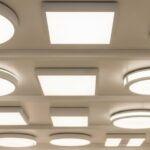 Diferentes tipos de plafon exibidos no teto