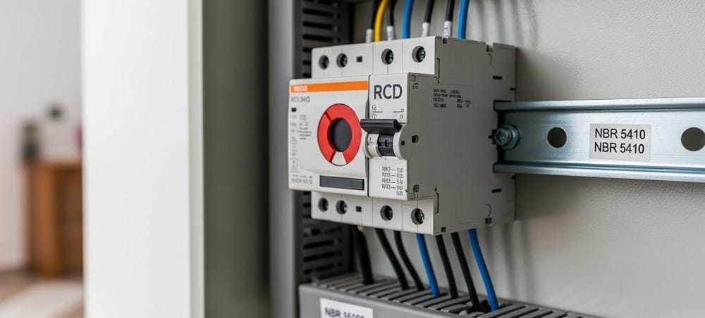 Imagem de um dispositivo DR instalado em quadro elétrico