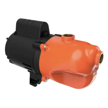 Bomba d'água autoaspirante na cor preta e laranja