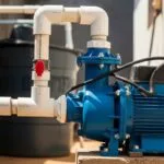 Bomba d'água instalada em residência brasileira