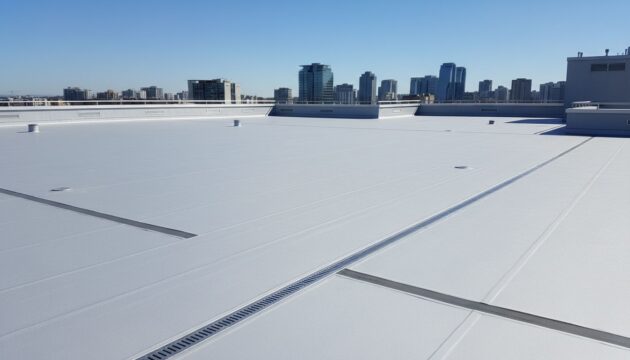 Telhado plano de área urbana