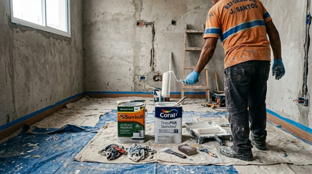 Diferença entre tinta acrílica e PVA: guia prático para a obra