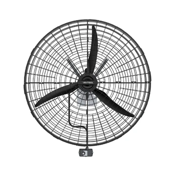 Ventilador de parede da marca Ventisol na cor preta com 3 pás